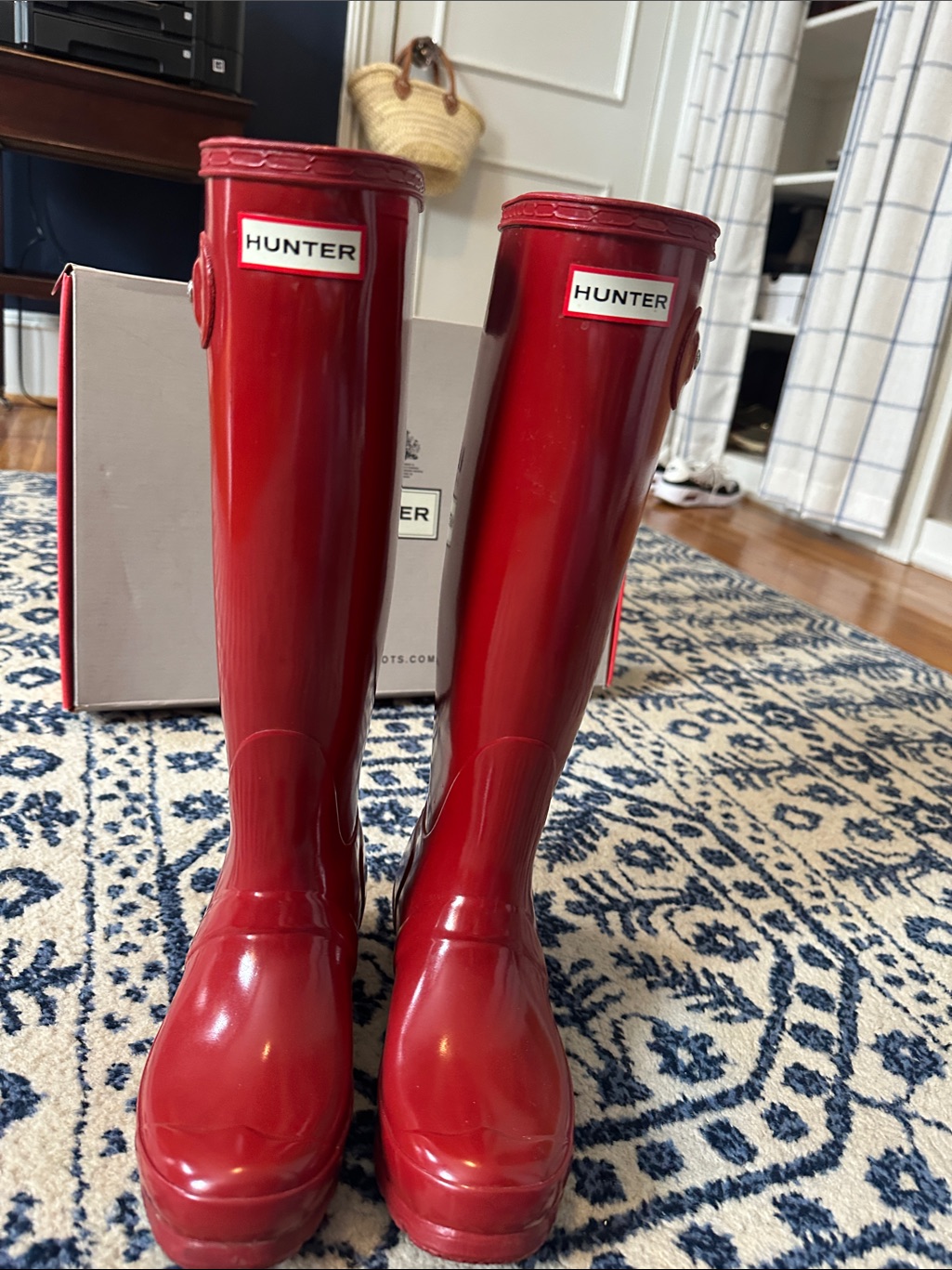 Red Glossy Hunter Boots — image 3 of 8